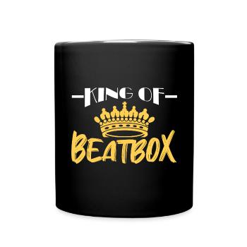 King Of Beatbox Musik Mic Gesang Percussion Retro - Tasse einfarbig - Schwarz - Vorne