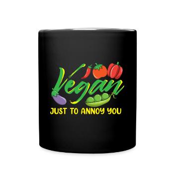 Végétalien Juste pour vous ennuyer Drôle De Végétal Végétal - Mug uni - noir - Devant