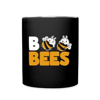 Lustige Boo Bienen Halloween Bee Ghost - Tasse einfarbig - Schwarz - Vorne