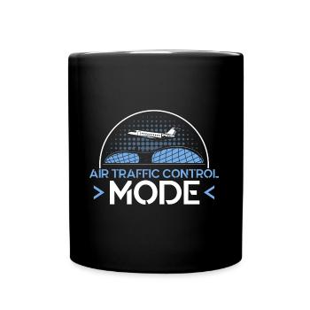 Luftverkehrskontrolle Flughafen Geschenk - Tasse einfarbig - Schwarz - Vorne
