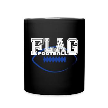 Flag Football Spieler Jungs Männer - Tasse einfarbig - Schwarz - Vorne