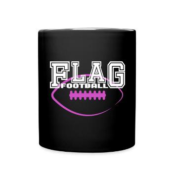 Flag Footballeuse Filles Femmes - Mug uni - noir - Devant