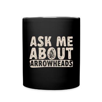 Arrowhead Hunting Pfeilspitzen Sammler - Tasse einfarbig - Schwarz - Vorne