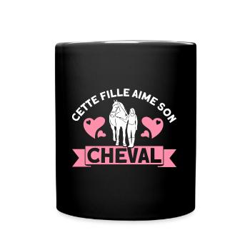 Pferde Reiten Reiter Geschenk - Tasse einfarbig - Schwarz - Vorne