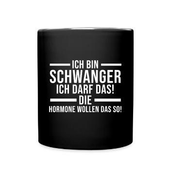 Mutter Schwangerschaft Schwanger Werdende Mama - Tasse einfarbig - Schwarz - Vorne