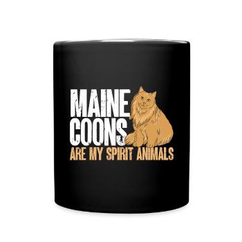 Maine Coon Chat - Mug uni - noir - Devant