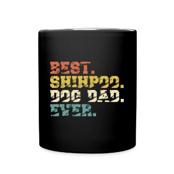Shih Poo Shihpoo Dog Mix Dad Papa Master - Full Colour Mug - black - Front