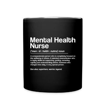 Anxiety Depression Mental Health - Full Colour Mug - black - Front