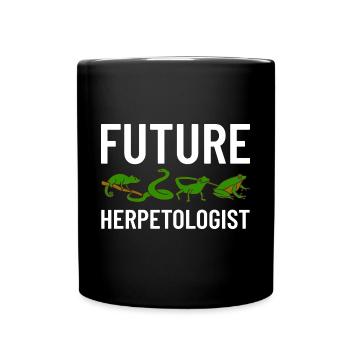 Herpetologie Reptilien Herpetologe Echsen - Tasse einfarbig - Schwarz - Vorne