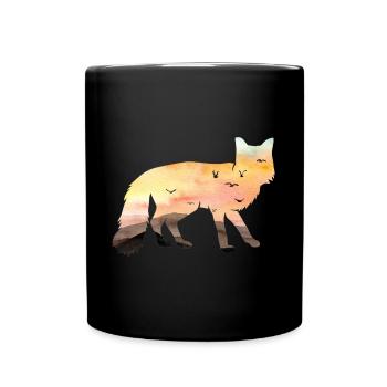 Fuchs - Tasse einfarbig - Schwarz - Vorne
