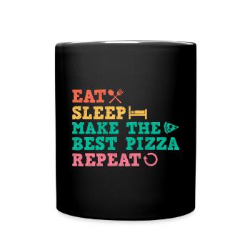 Pizza Baker Pizza Lovers Pizza Gift - Full Colour Mug - black - Front
