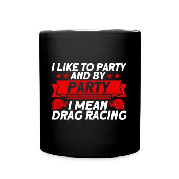 Drag Racing Drag Racer Rennwagen Geschenk - Tasse einfarbig - Schwarz - Vorne