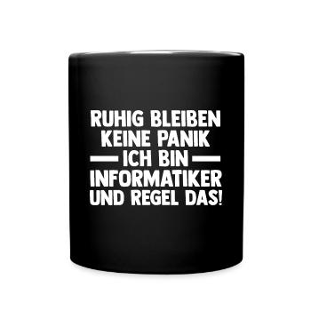 IT Fachmann Informatik Programmierer Informatiker - Tasse einfarbig - Schwarz - Vorne