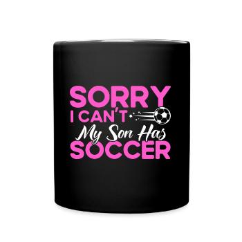 Sports Fan Football Mom Son Gift - Full Colour Mug - black - Front