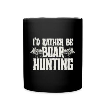 Chasse au sanglier chasseur sanglier - Mug uni - noir - Devant