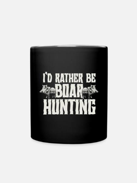 Wildschweinjagd Jäger Wildschwein - Tasse einfarbig - Schwarz