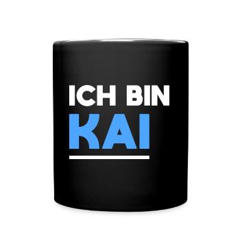 Kai Name Spruch für stolze Kais - Tasse einfarbig - Schwarz - Vorne