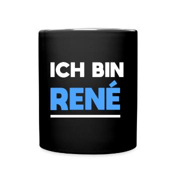 René Name Spruch für stolze Renés - Tasse einfarbig - Schwarz - Vorne