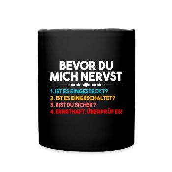 Administrator Informatiker Programmierer Admin - Tasse einfarbig - Schwarz - Vorne