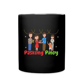 Paskong Pinoy Weihnachtsdesign für Filipinos - Tasse einfarbig - Schwarz - Vorne