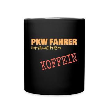 Cafe pkw fahrer pkw autofahrer brauchen Koffein - Tasse einfarbig - Schwarz - Vorne