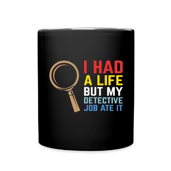 Forensic evidence - Kripo Polizei Forensics - Full Colour Mug - black - Front