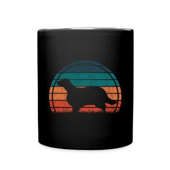 Cavalier King Charles Spaniel Maman Vintage Rétro - Mug uni - noir - Devant