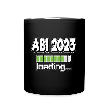 ABI 2023 Abitur 2023 Geschenkidee Abschlussklasse - Tasse einfarbig - Schwarz - Vorne
