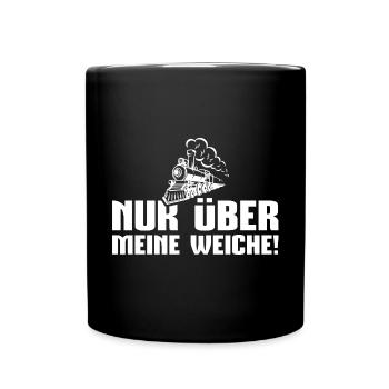 EIsenbahn Modellbahn Lok Modelleisenbahner - Tasse einfarbig - Schwarz - Vorne