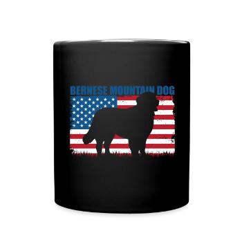 Berner Sennenhund - Tasse einfarbig - Schwarz - Vorne