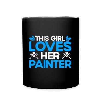 Gewerbetreibender Bautenmaler Dekorateur Geschenk - Tasse einfarbig - Schwarz - Vorne