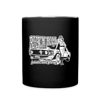 Rock'n'Roll - & Pin Up aka power & glory - Full Colour Mug - black - Front