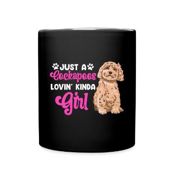Cockapoo Dog - Full Colour Mug - black - Front