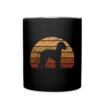 Bedlington Terrier Chien Vintage Rétro - Mug uni - noir - Devant