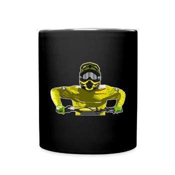 Motocross / Enduro / Freestyle mx / Dirtbike retro - Full Colour Mug - black - Front