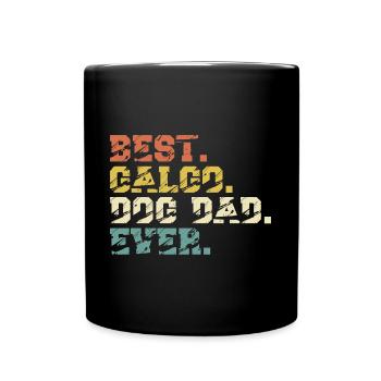 Galgo Español Hund Greyhound Spruch Dad Herrchen - Tasse einfarbig - Schwarz - Vorne