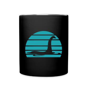 Funny Loch Ness Monster Cryptozoology Nessie - Full Colour Mug - black - Front
