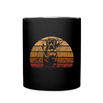 Rauhaardackel Wirehaired Dachshund Vintage - Tasse einfarbig - Schwarz - Vorne