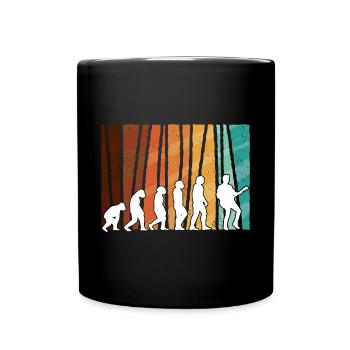 Human Evolution Guitar Band Retro Vintage - Mug uni - noir - Devant