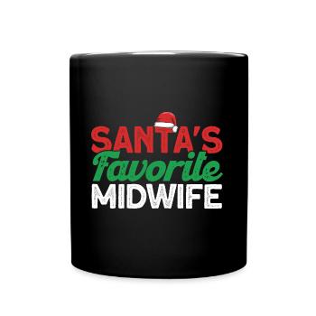 Hebamme Geburtshelfer Doula Geschenk - Tasse einfarbig - Schwarz - Vorne