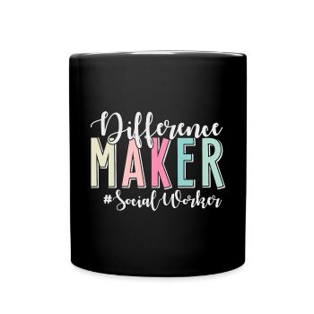 Travailleur social Cute School Worker appréciable - Mug uni - noir - Devant