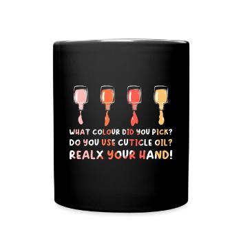 Drôle de manucure Salon de manucure Sprurch - Mug uni - noir - Devant