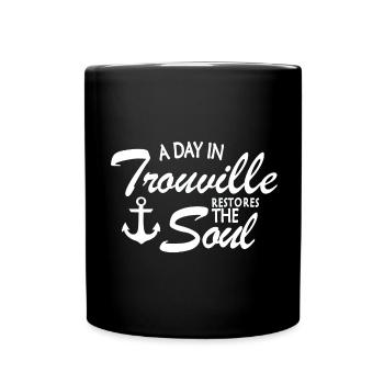Ein Tag in Trouville stellt die Seele wieder her - Tasse einfarbig - Schwarz - Vorne