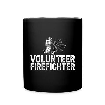Ehrenamtlicher Feuerwehrmann Feuerwehr Freiwillige - Tasse einfarbig - Schwarz - Vorne