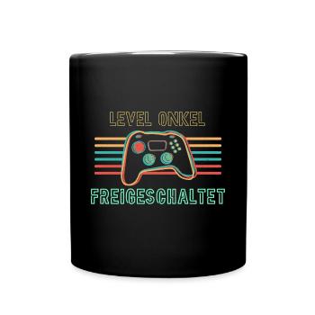 Onkel Level freigeschaltet - Tasse einfarbig - Schwarz - Vorne