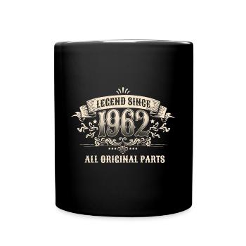 Retro Vintage Birthday Legend Since 1962 - Tasse einfarbig - Schwarz - Vorne