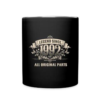 Retro Vintage Birthday Legend Since 1992 - Tasse einfarbig - Schwarz - Vorne