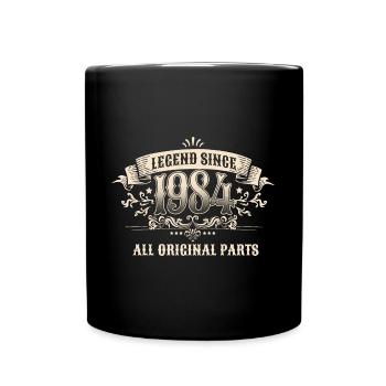 Retro Vintage Birthday Legend Since 1984 - Tasse einfarbig - Schwarz - Vorne