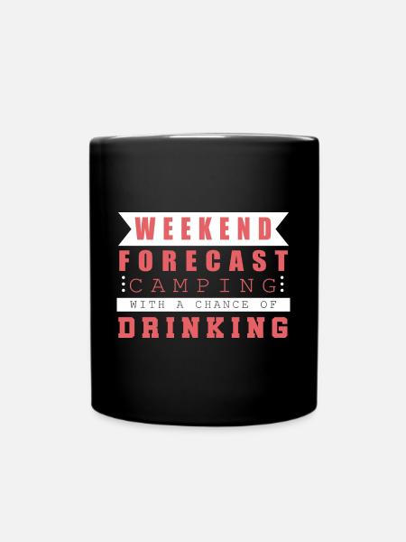 Camping Camper Outdoor Sommer Design - Tasse einfarbig - Schwarz