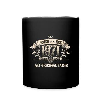 Retro Vintage Birthday Legend Since 1971 - Tasse einfarbig - Schwarz - Vorne